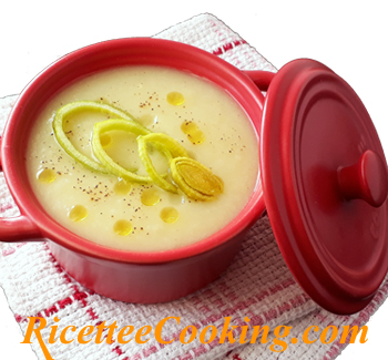 Vellutata di topinambur e porri